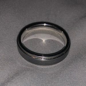 Men’s Silver Tungsten Carbide Band